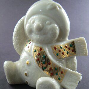 LENOX CHINA JEWELS COLLECTION PORCELAIN SNOWMAN FIGURINE (A24)